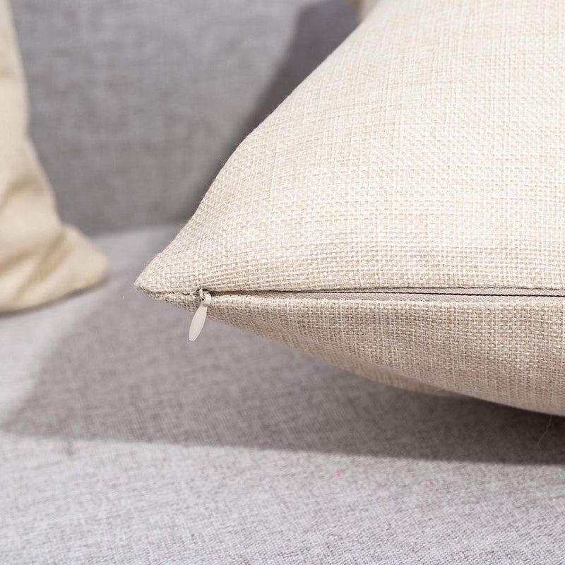 GTEXT Easter Rabbit Throw Pillow Case Cushion Cover Spring Home Decoration Cotton Linen 18 x 18 Inch - Image 3